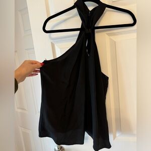 Rory Beca Black Silk Halter Tank
